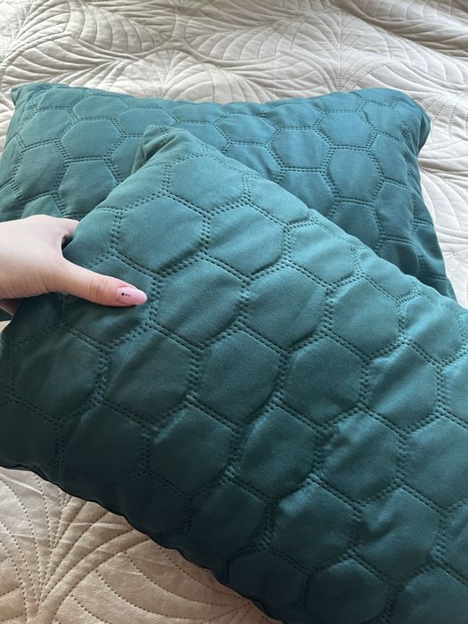 Poduszka x2 ortopedyczna 40 x 60 cm butelkowa zieleń dwie