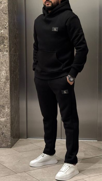 LACOSTE мужской спортивный костюм синий зип худи штаны кофта