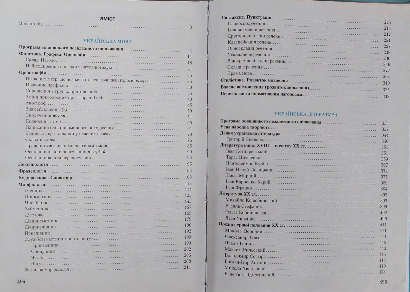ЗНО укр.мова та англ.мова, хрестоматії та підручник для 10 класу