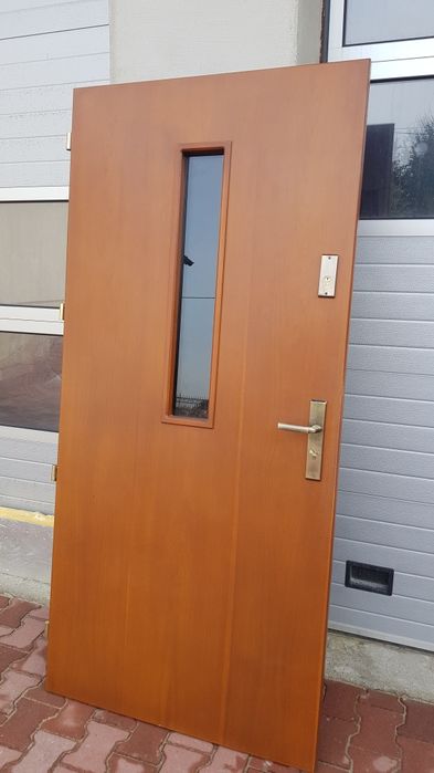 Drzwi zewnętrzne 100x215cm drewniane wykonane na zamówienie