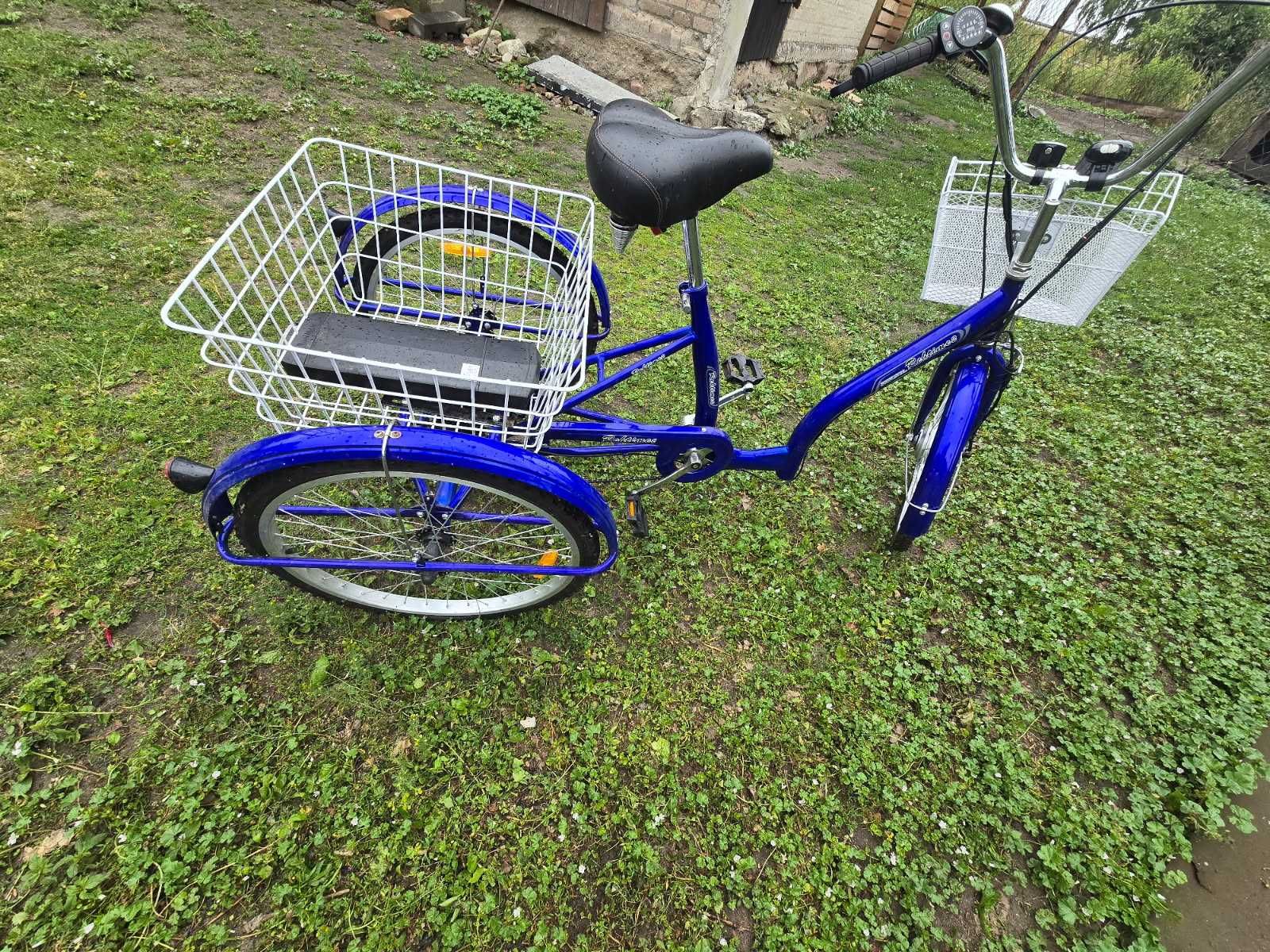 Rower elektryczny trzykolowy