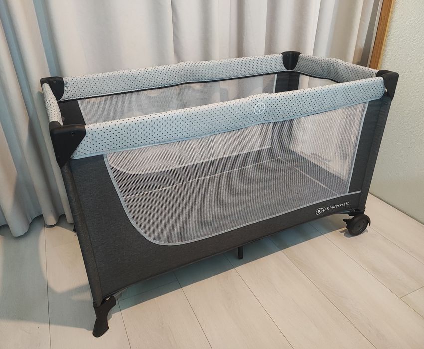 Ліжко-манеж Kinderkraft Leody Grey