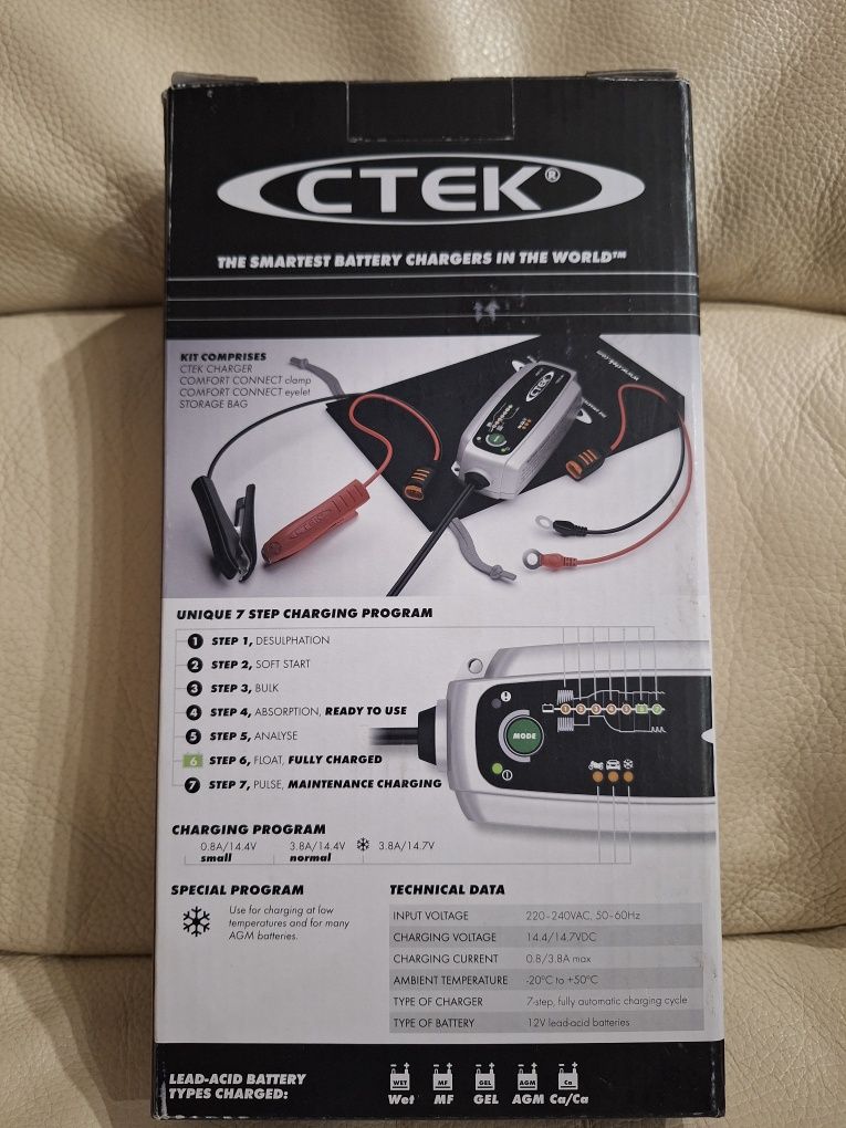 CTEK MXS 3.8 12V 3,8A ładowarka automatyczna prostownik Nowa