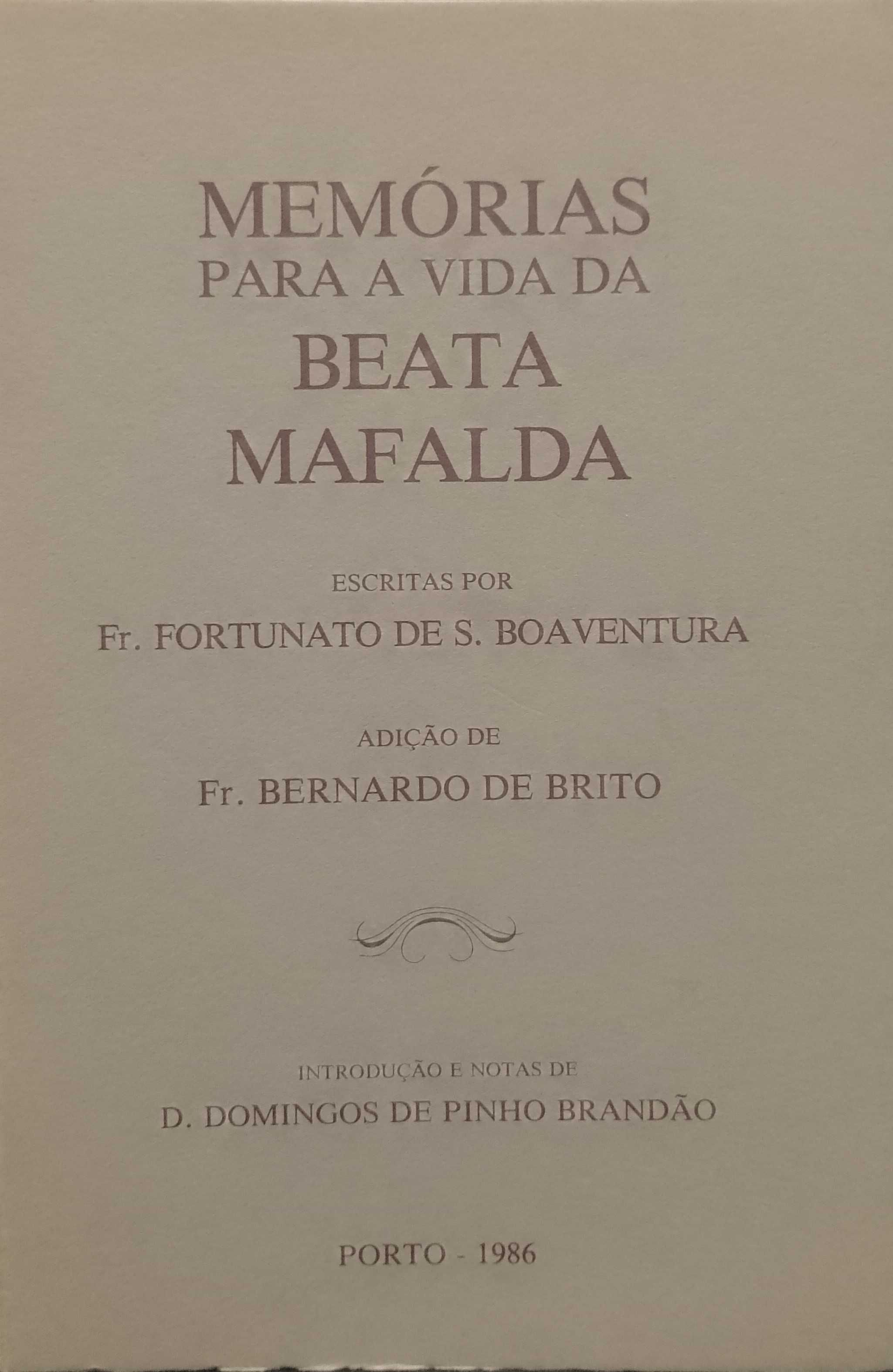 Memórias para a vida da Beata Mafalda - Fr. Fortunato de S. Boaventura
