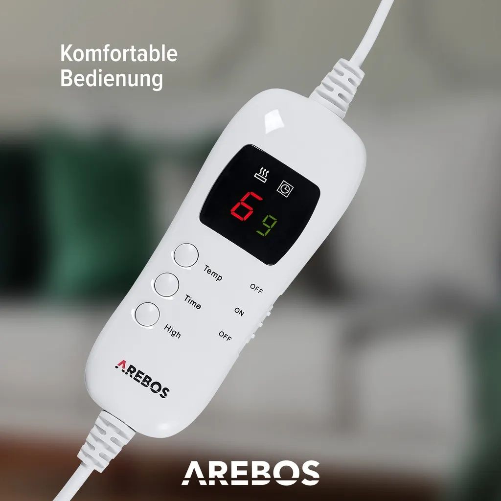 Koc elektryczny Arebos szary 180x200