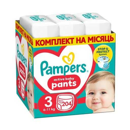 Підгузки Pampers Active Baby Midi Розмір 3 (6-10 кг) 208 шт