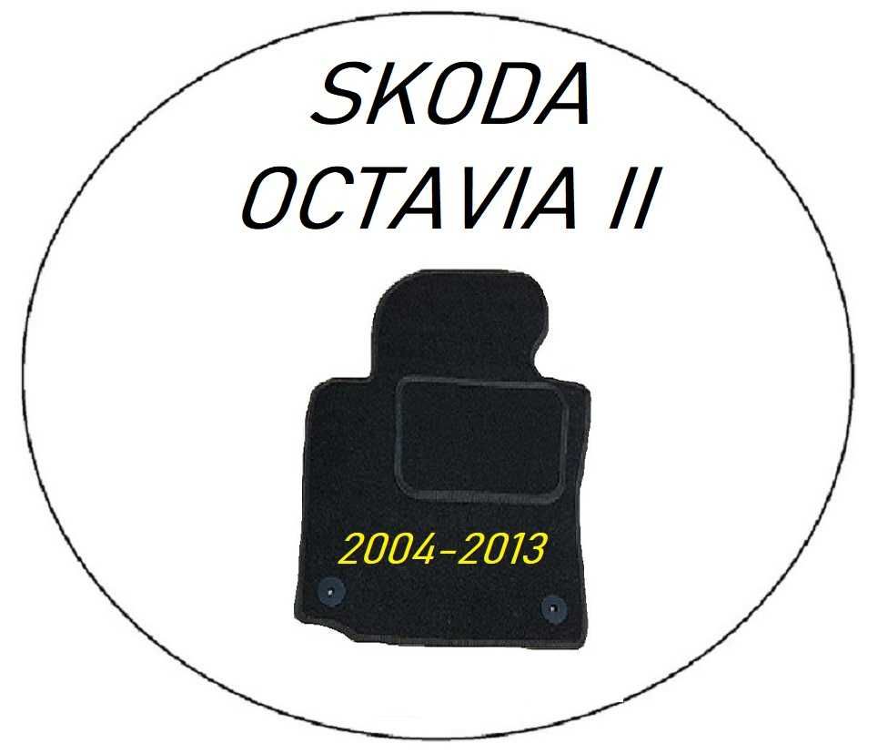 DYWANIK Welurowy SKODA OCTAVIA II - 1 sztuka PRZÓD (od kierowcy)