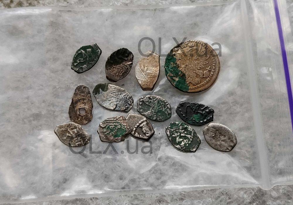 Кошелек серебра Петр 1