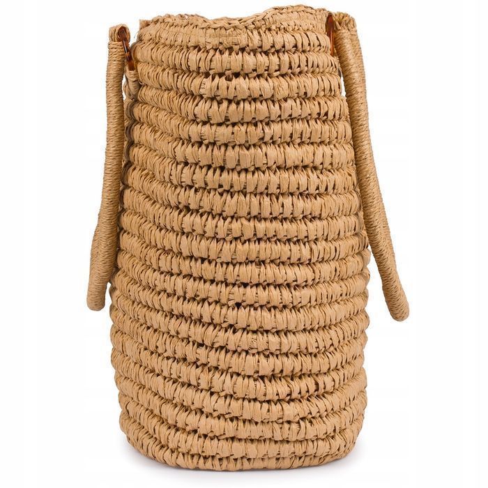 Beżowa Torba damska kosz na lato boho koszyk listonoszka