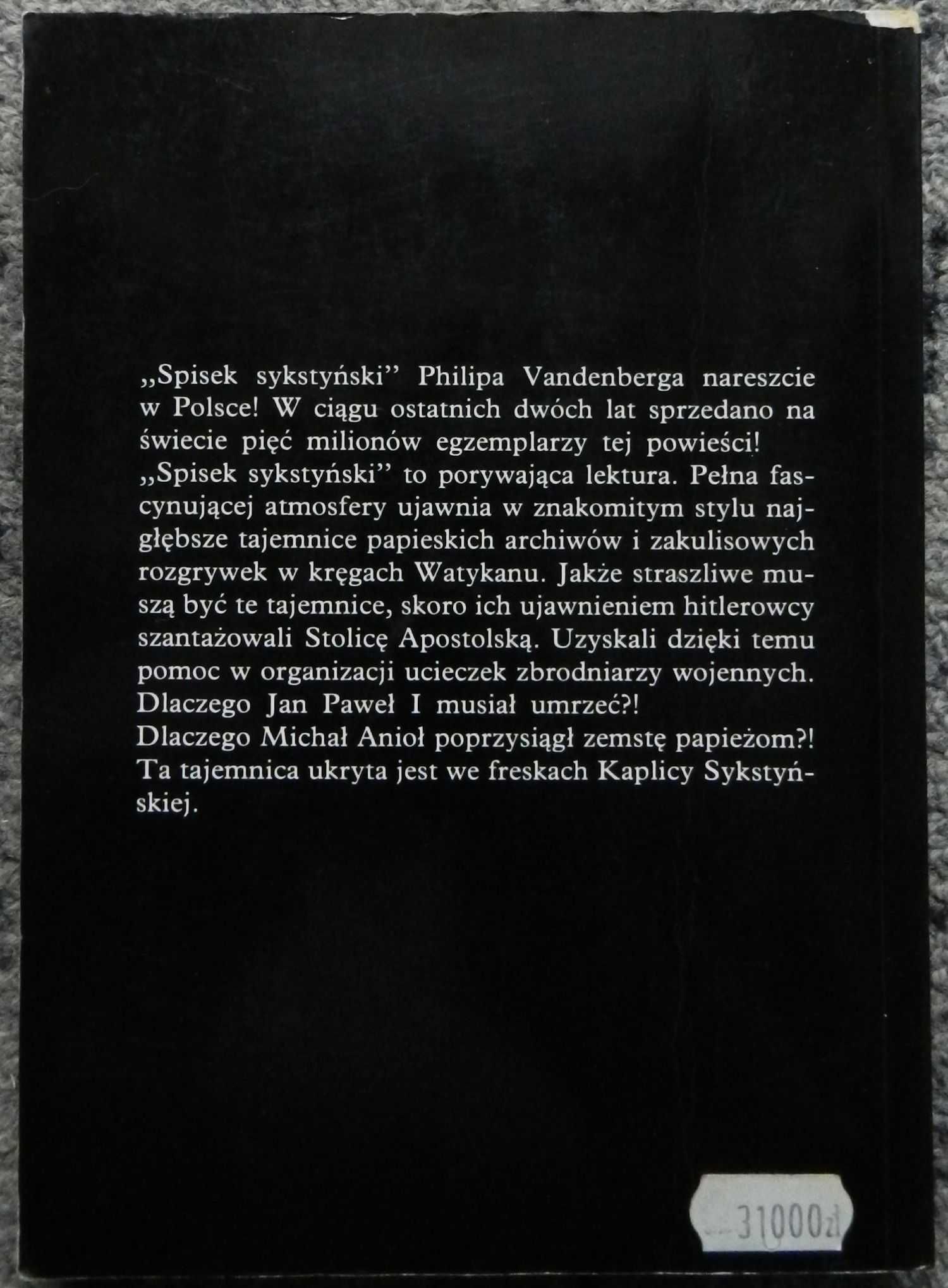 Vandenberg Philip - Spisek sykstyński