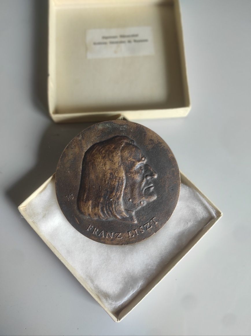 Medal muzyczny Brąz Pianista Kompozytor Franc Liszt