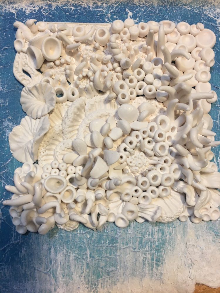 Кораловий риф море зимове кераміка картина подарунок