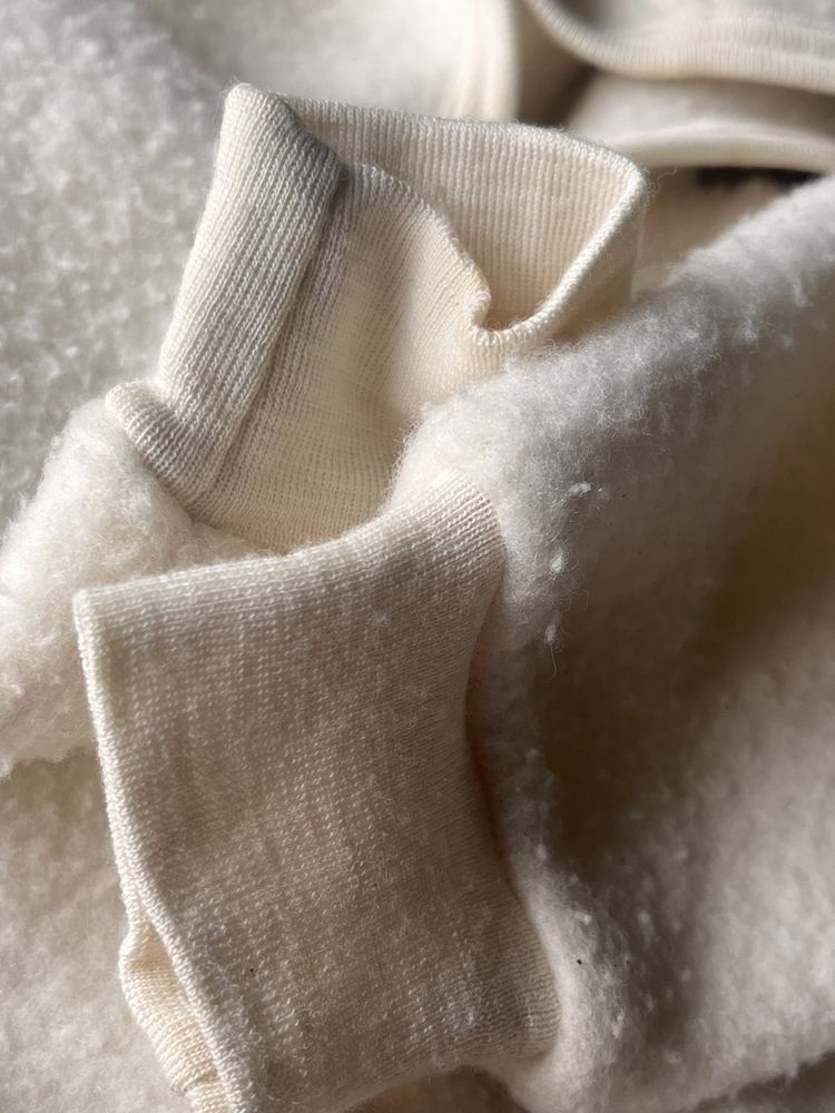 Wełniana kurtka Engel 62/68 kremowa merino