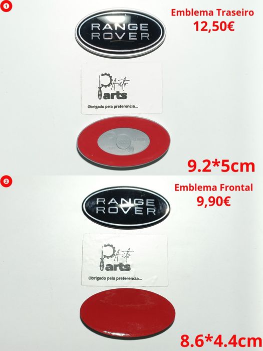 Emblema Símbolo logótipo Rang Rover Capô/Mala