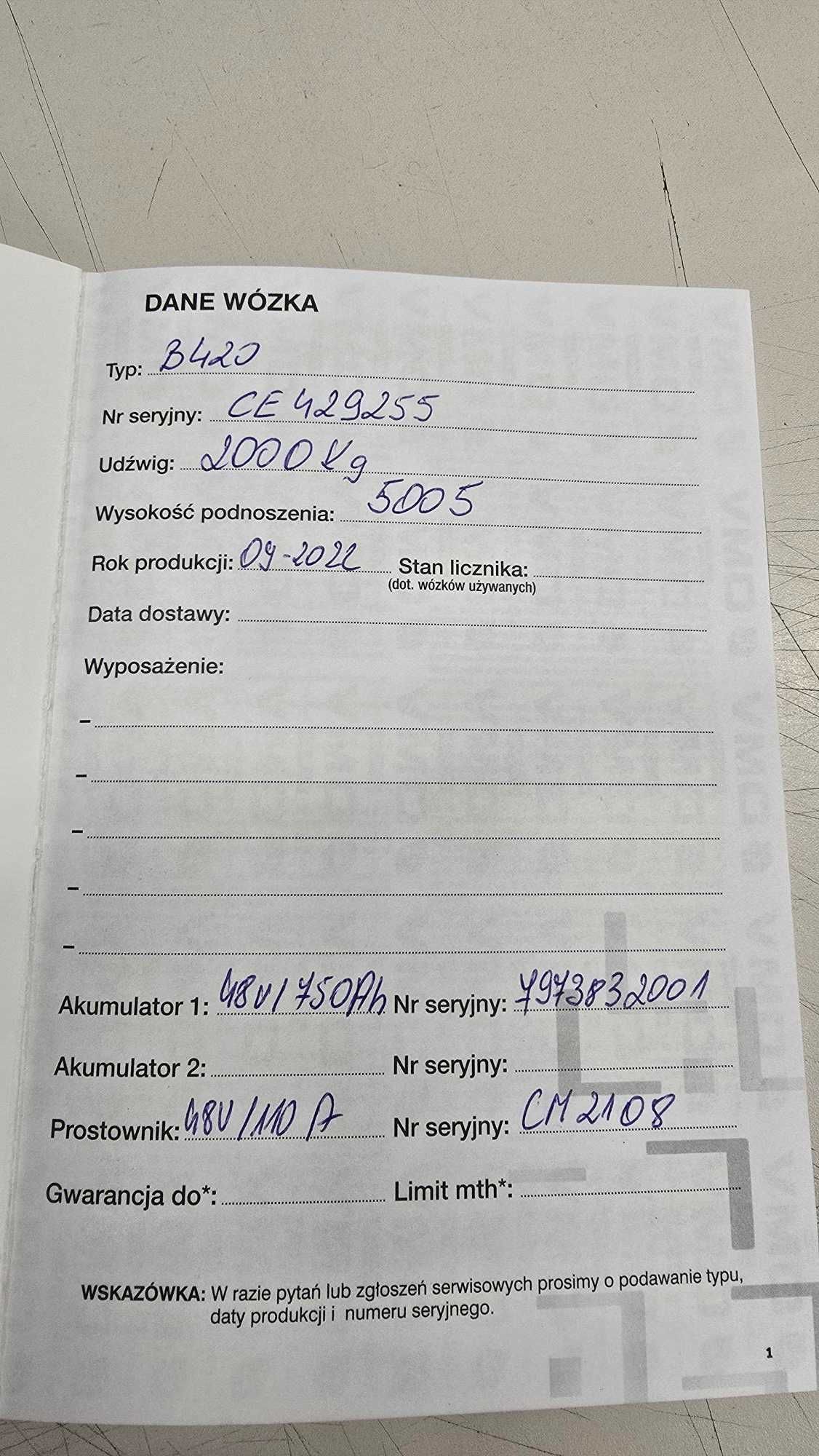 Cesab B420 wózek widłowy elektryczny