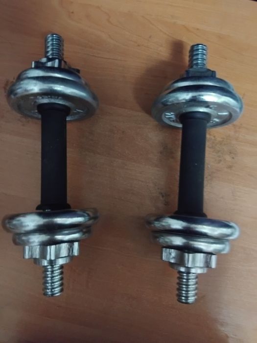 Гантелі KIS розбірні хромовані сталеві 9кг оригінал