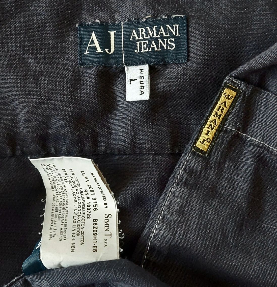 Koszula Giorgio Armani Jeans Rozmiar L krótki rękaw bawełna