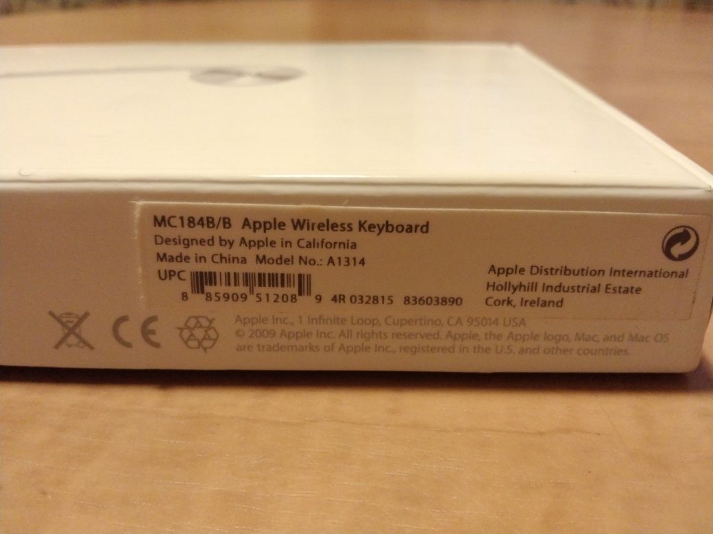 Apple Wireless Keyboard MC184B/B * Bezprzewodowa *