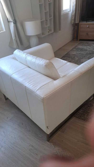 Italian leather arm chair