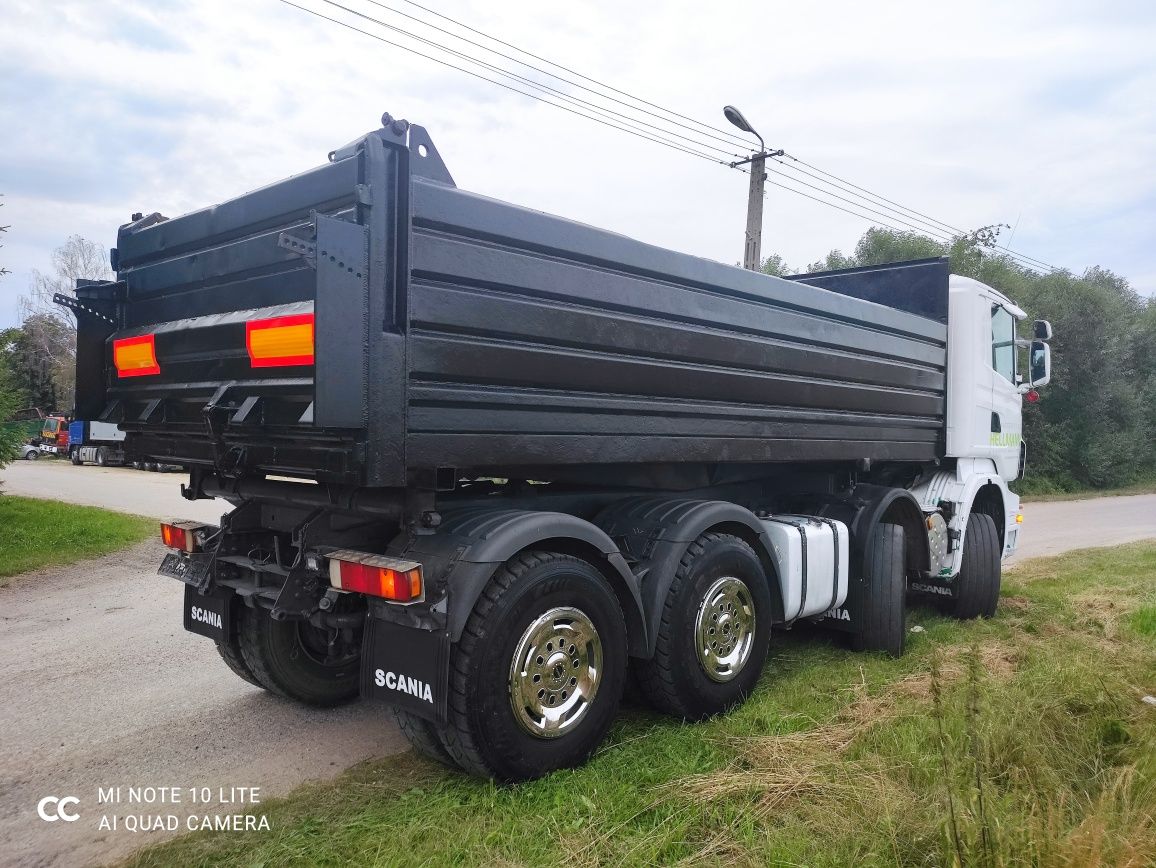 Scania 8x4 Zamiana . Hydroburta wywrot 3 strony. Manual.