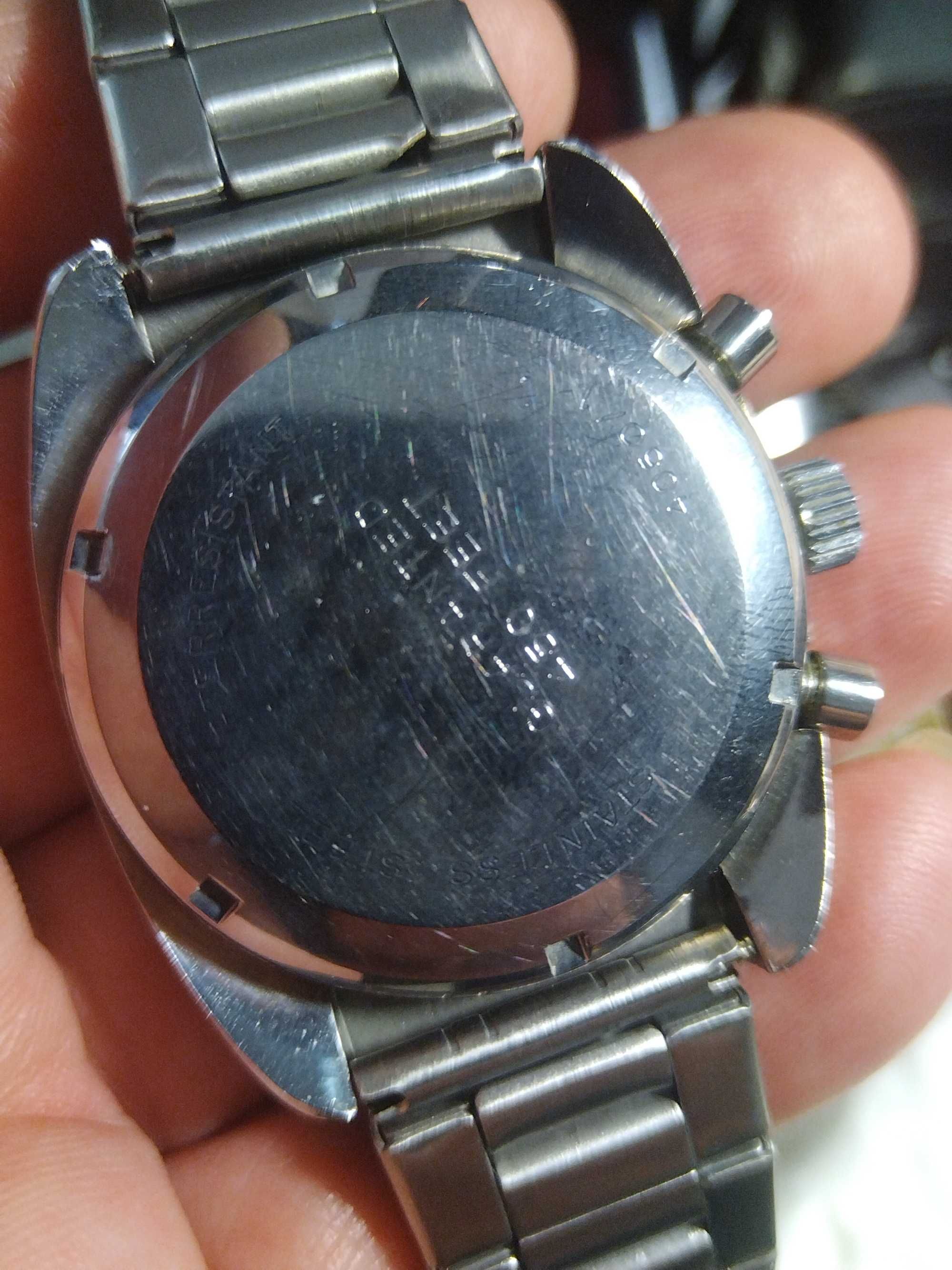 Vintage cronógrafo LATINO com calibre 7734 37mm 450 feet