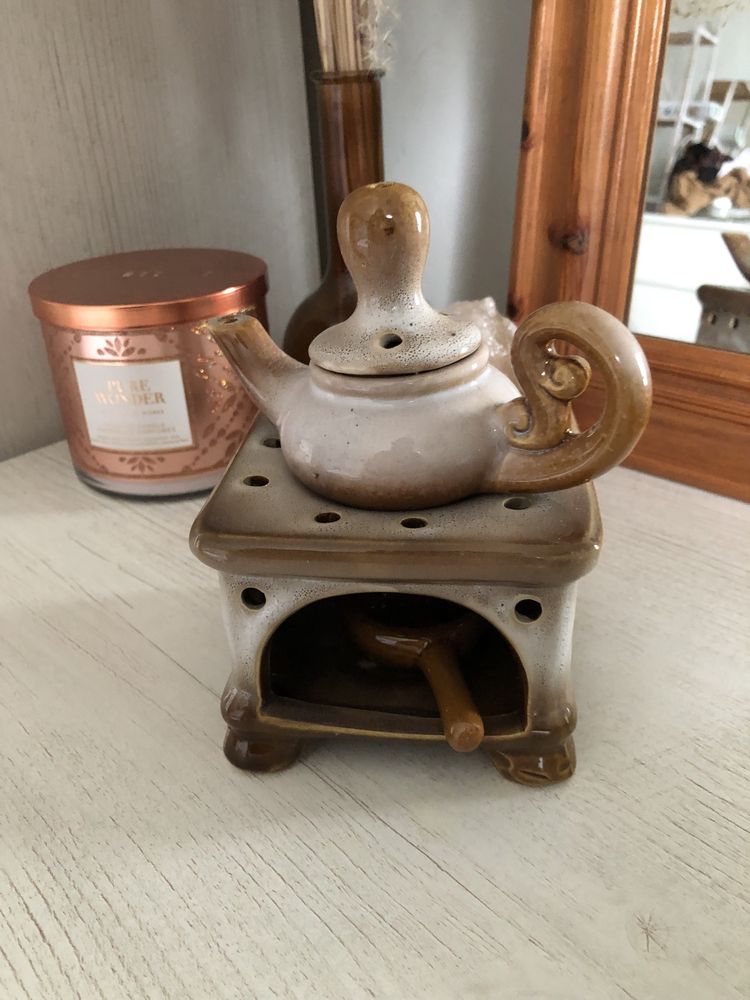 Ceramiczny kominek do aromaterapii brąz