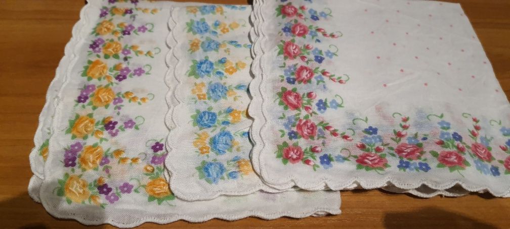 Chusteczki bawełniane do nosa vintage