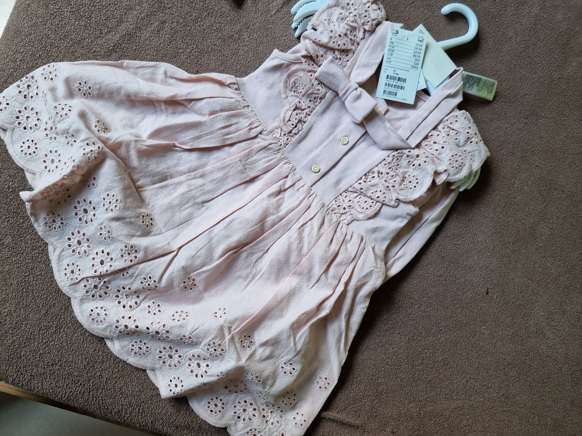 Sukieneczka h&m jasnoróżowa