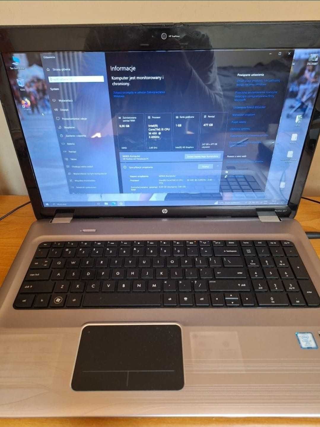 HP Pavilion dv7 i5 m450 8GB-ram 240GB-dysk SSD