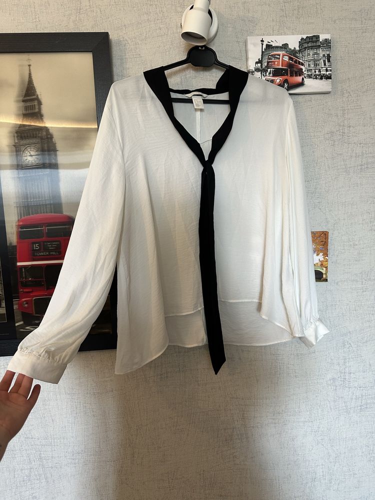 Блузка жіночі, H&M, напівпрозора з бантом