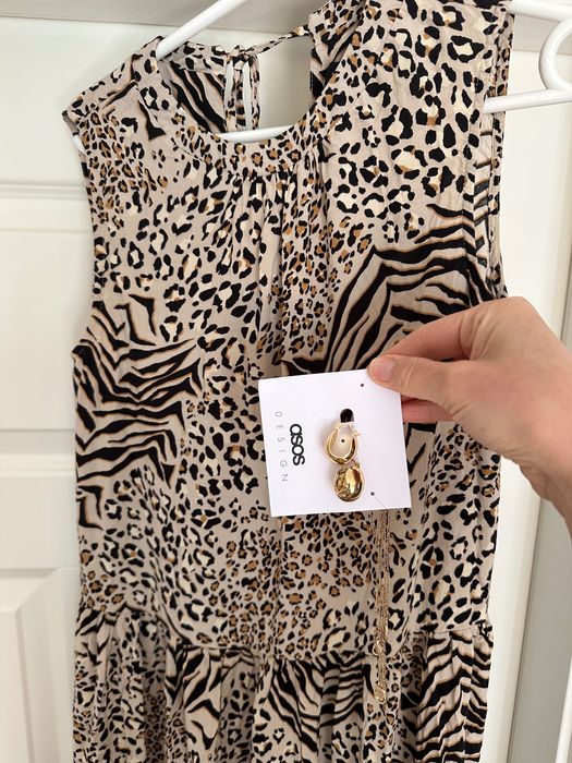 sukienka h&m s w panterkę
