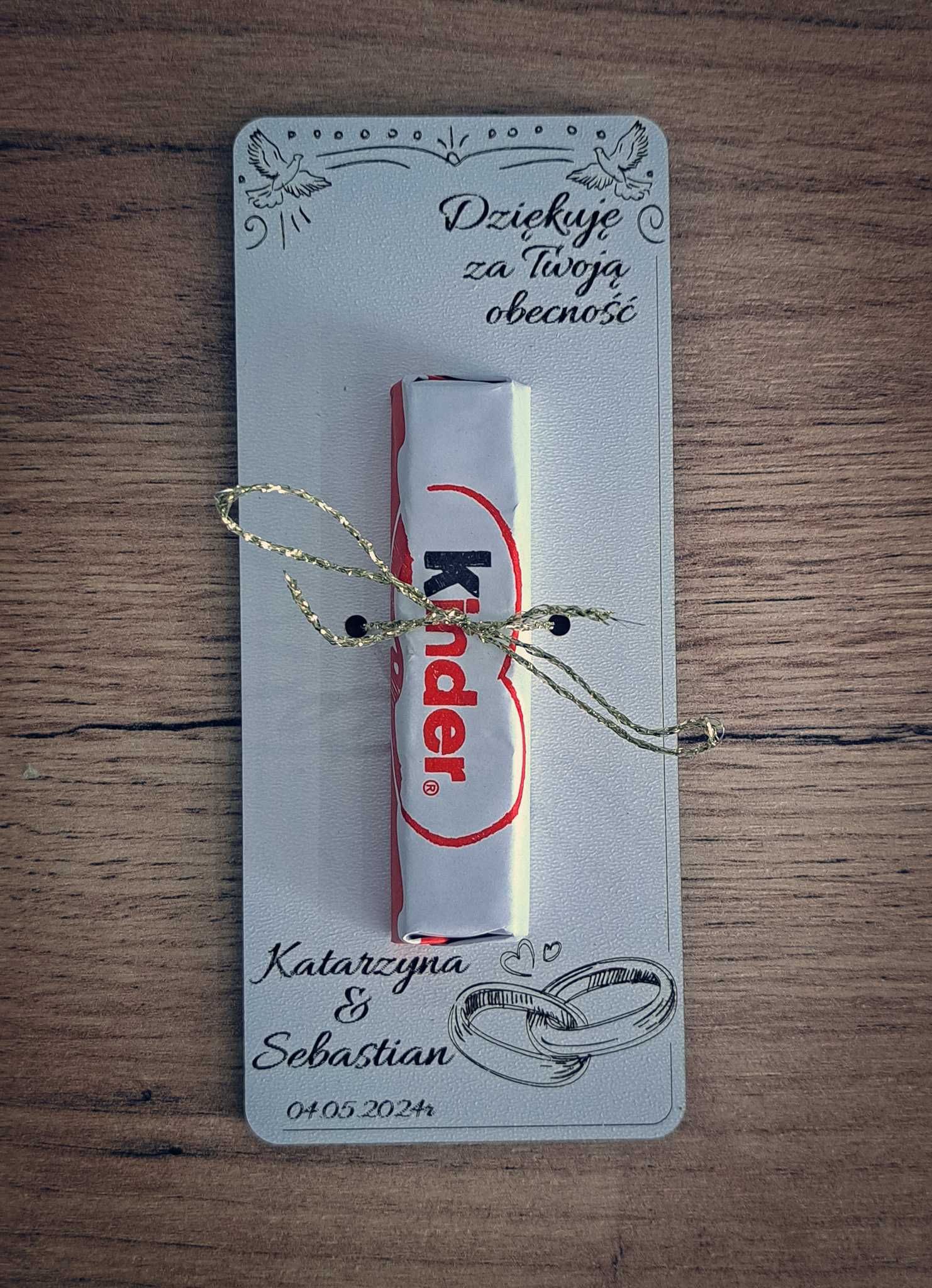 Podziękowanie dla gości weselnych ŚLUB | GRAWER | 100szt