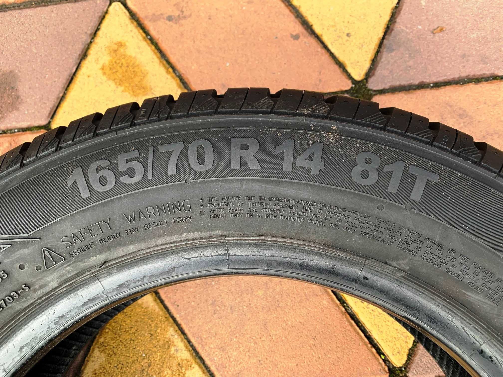 165/70 R14 Continental ContiEcoContact 3. Шини літні 4 шт.