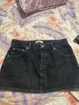 Saia jeans preta