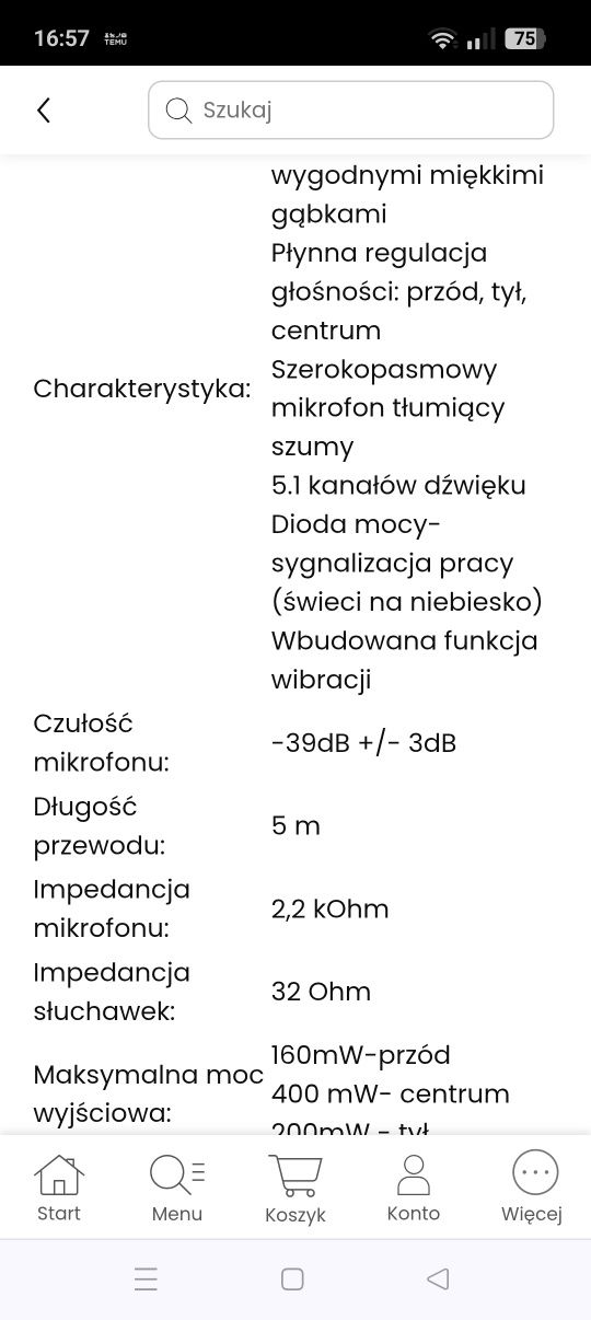 Słuchawki z bazą.Dzwiek przestrzenny 5.1.Easy Touch Octane ET 151