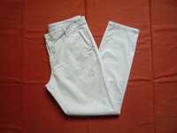 Camaieu 40/L Spodnie chino Chinosy Prążki Błękitno-białe Stan Bdb