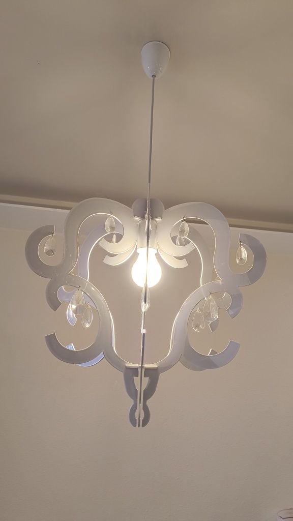 Dwie lampy wiszące glamour