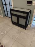 Komoda loftowa z szkłem mlecznym 100x100x35