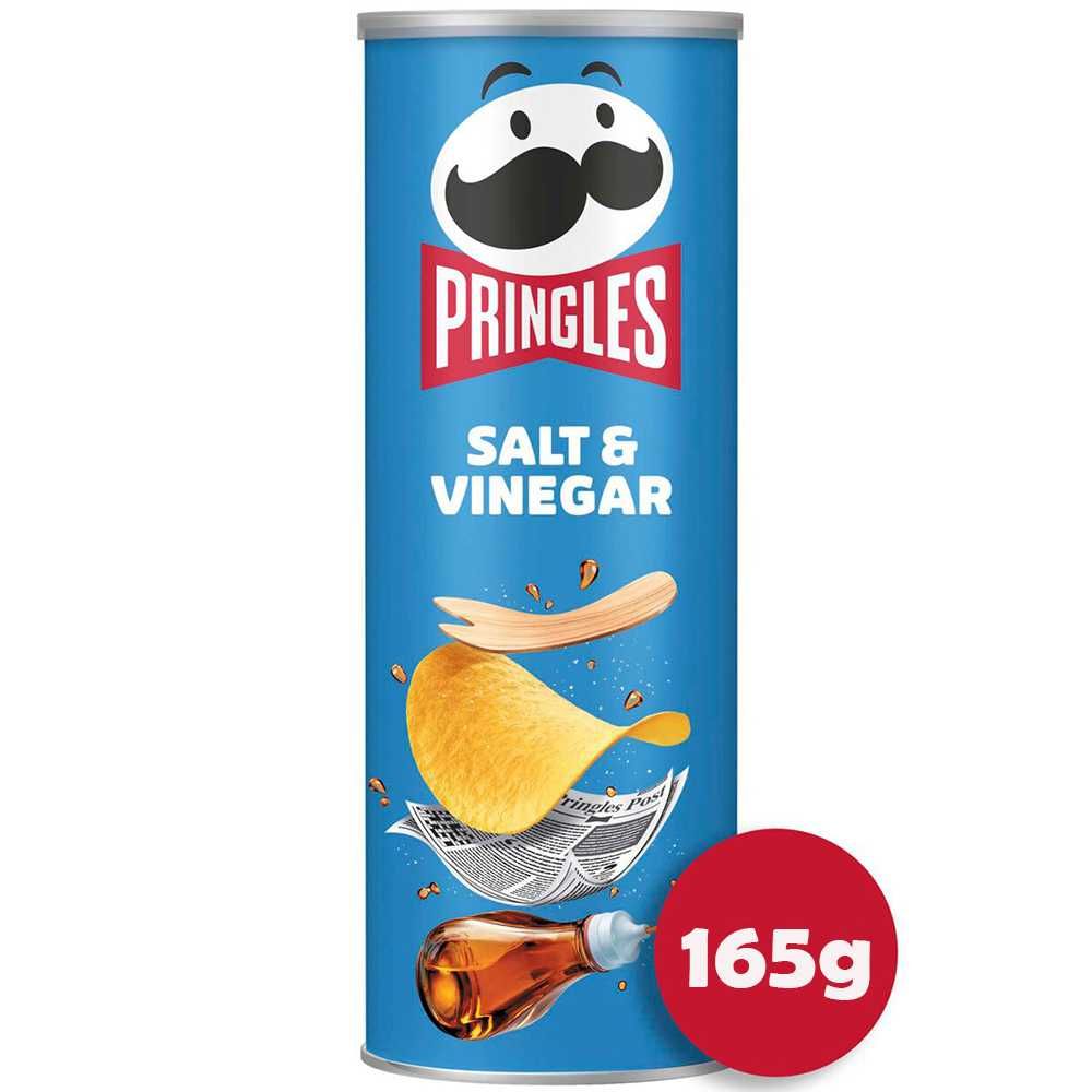 Чіпси Прінглс Сіль та Оцет, Pringles SALT & VINEGAR, 165 г.