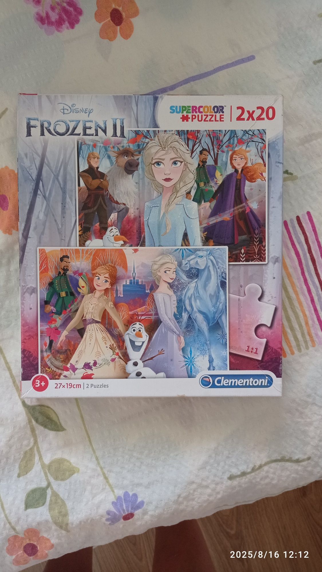 Puzzle 2 w 1 Kraina lodu Frozen Disney 2 x 20 elementów
