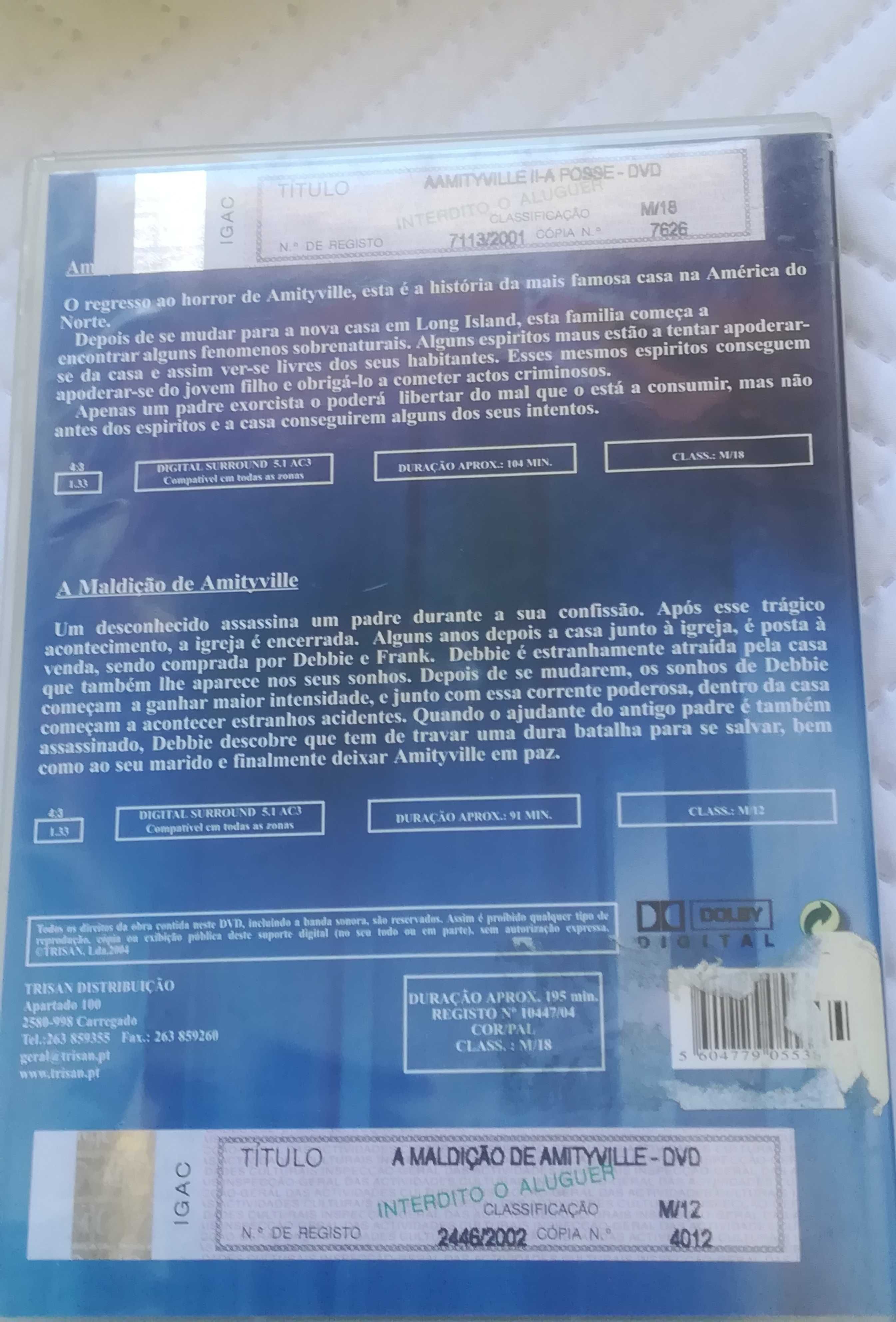 Portes grátis Dvd duplo Amityville II e A Posse de Amityville