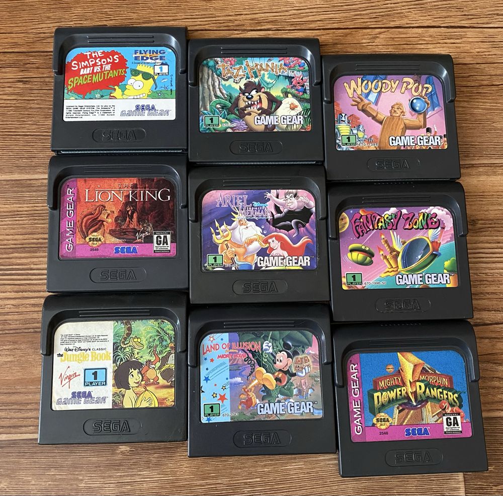 Sega Game Gear: Terminator, Streets of Rage, Shinobi ll, Batman,Chakan