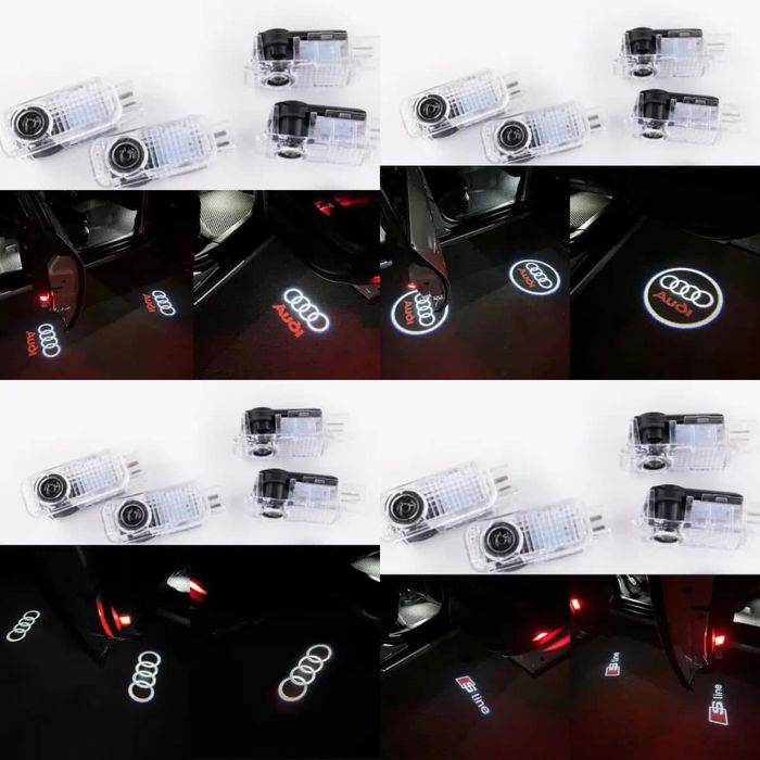 Проектор підсвітка логотипу в двері Audi Ауді з логотипом А4 А6 Q5 Q7