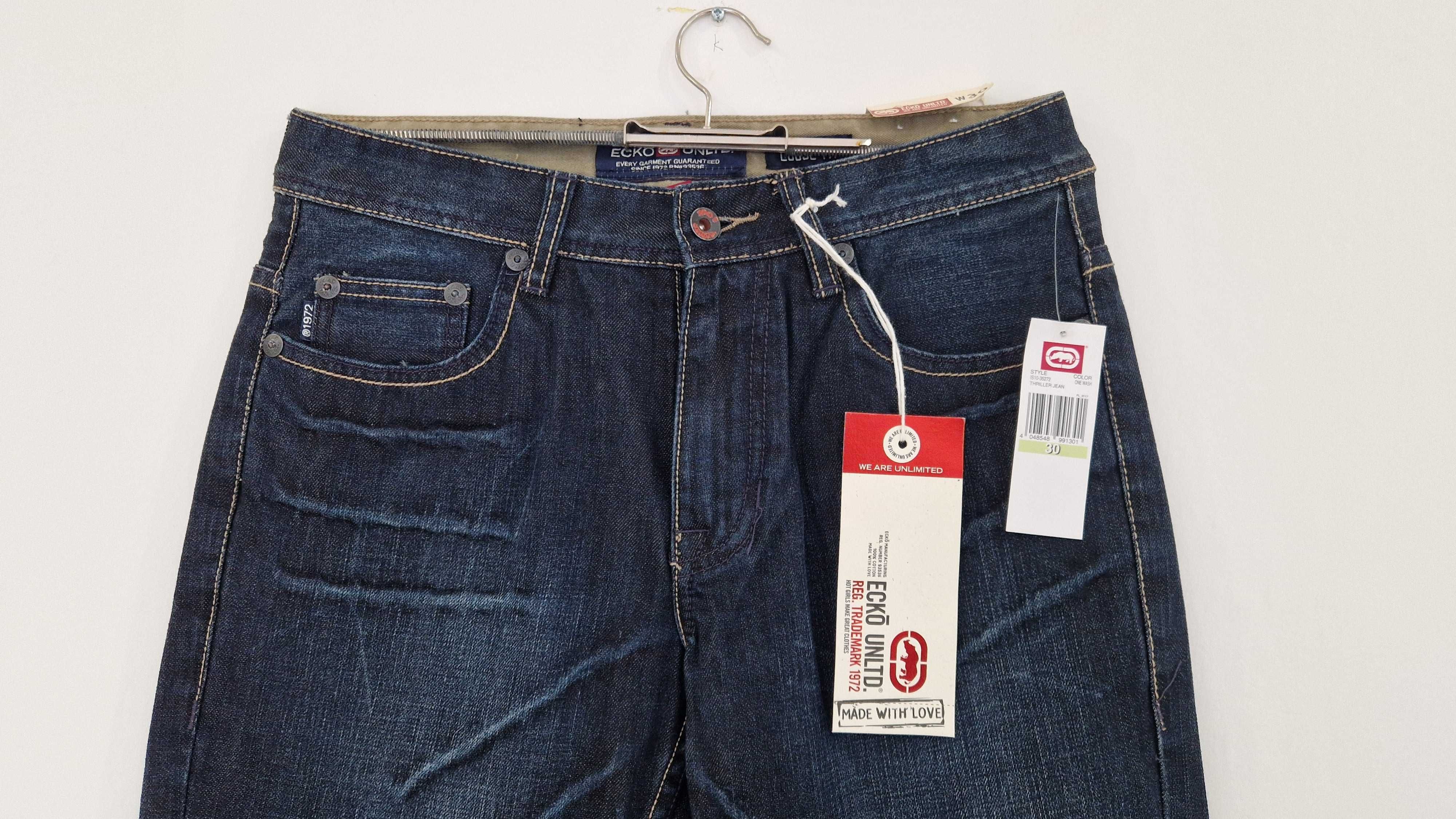 Nowe spodnie jeans ECKO UNLTD W30 (S)