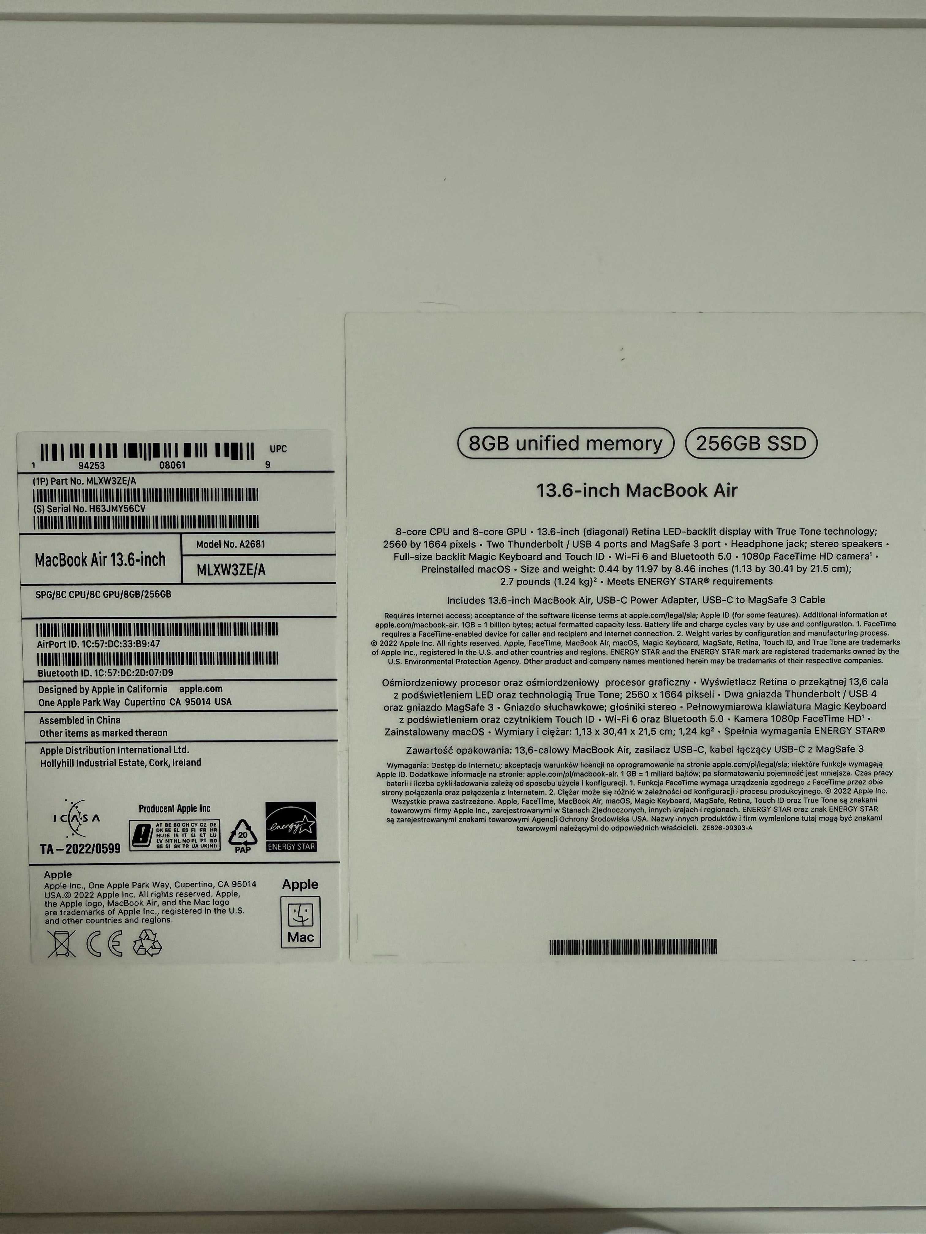 MacBook Air 13.6" M2 (2022)