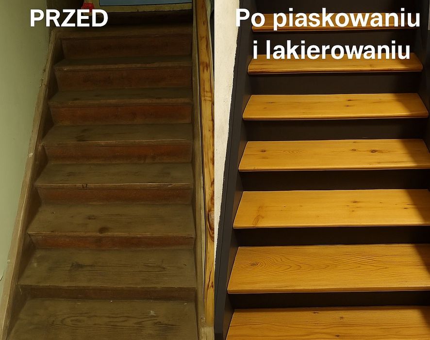 Cyklinowanie szlifowanie piaskowanie schodów, podłóg, parkietów