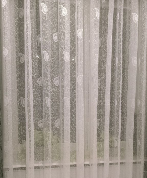 Firanka żakardowa biała