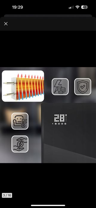 Grzejnik elektryczny szklany EBERG