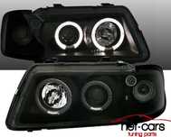 Reflektory Lampy przód AUDI A3 S3 8L Angel Eyes LED czarne