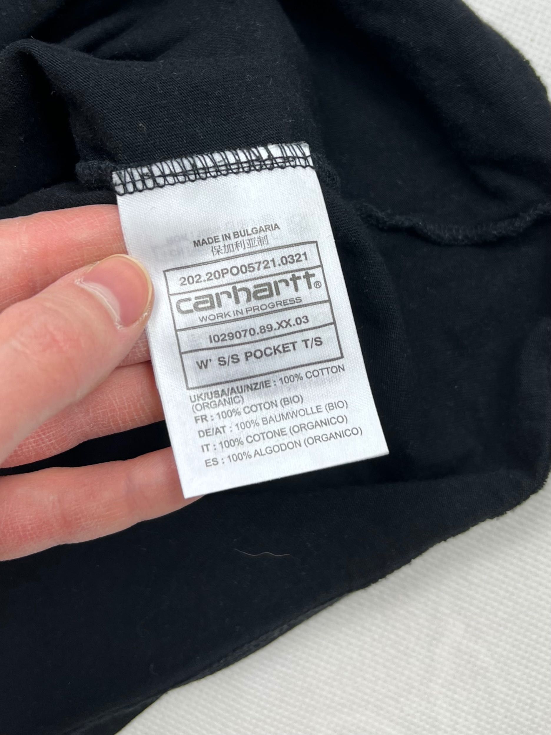 Koszulka Carhartt black white small logo